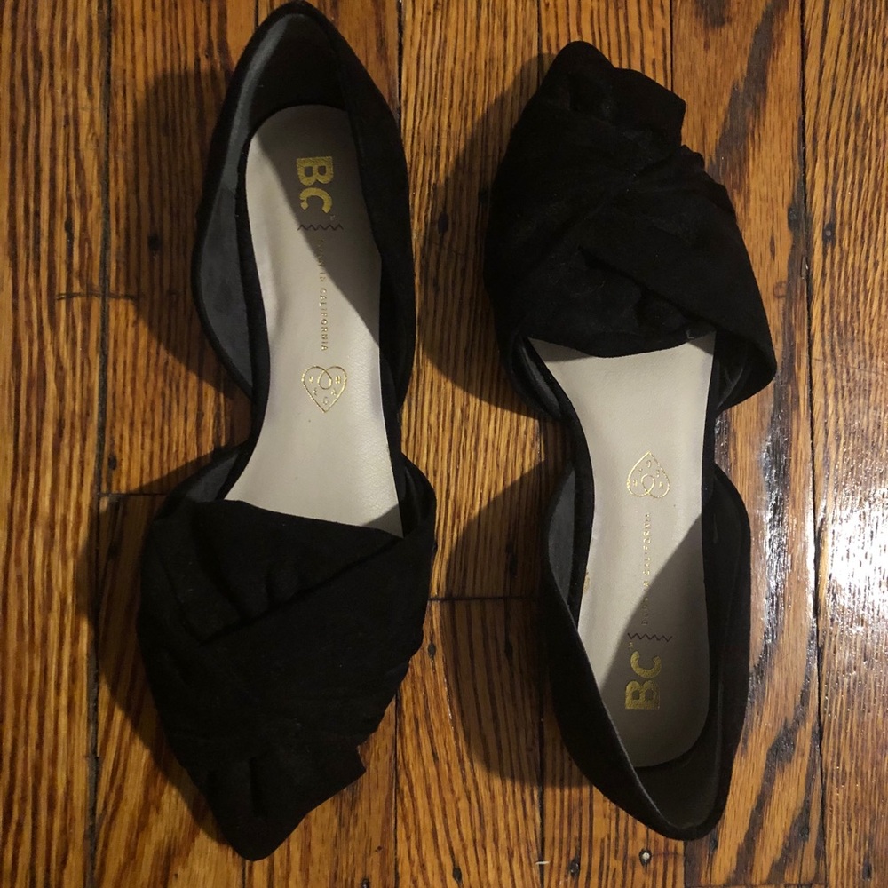 BC Footwear Black Flats Size 7.5